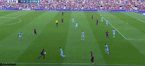 Messi's wonderful assist for a Rakitić goal vs Granada
